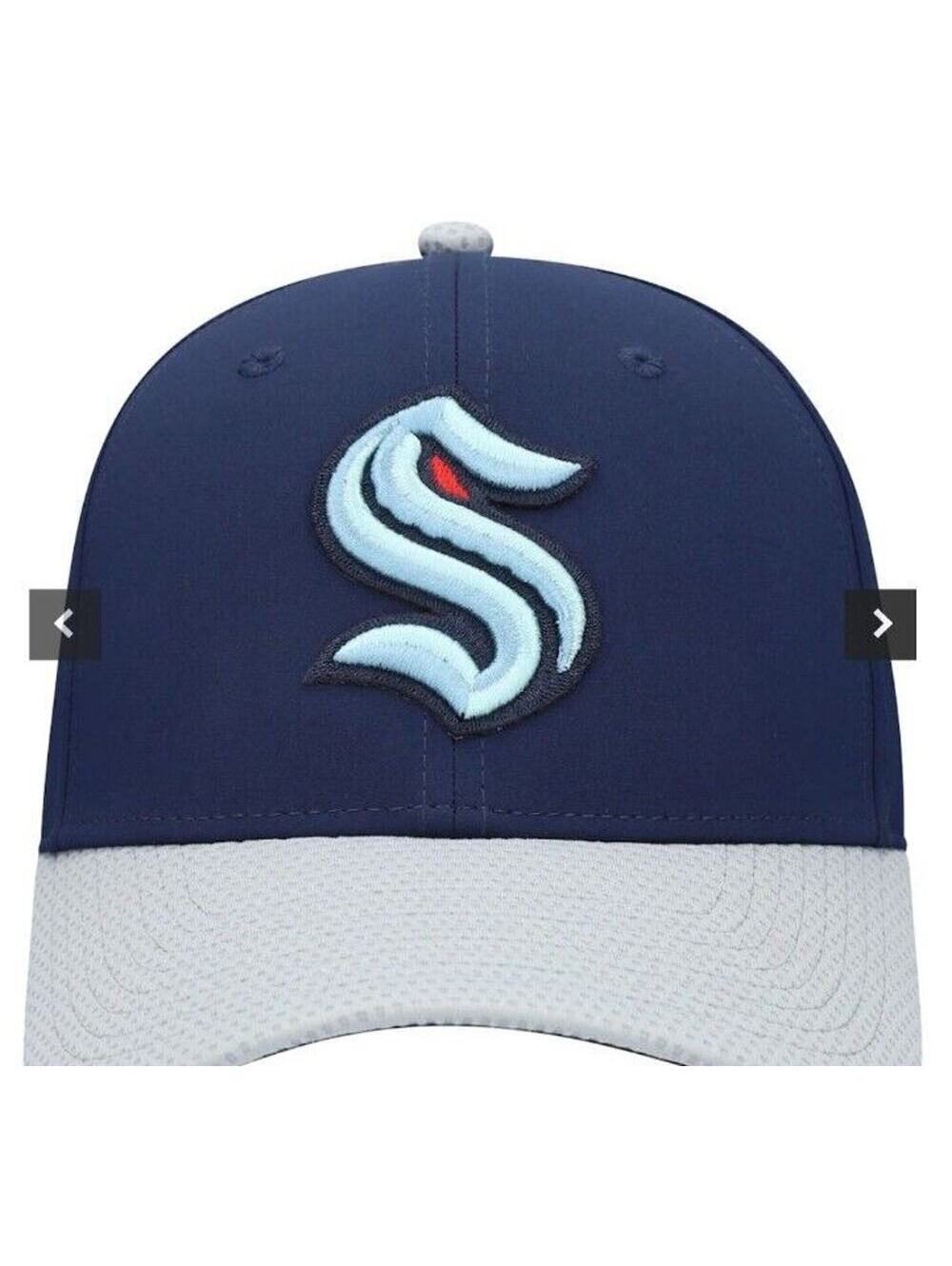 Seattle Kraken Hat New Fanatics Branded Logo Snapback Navy